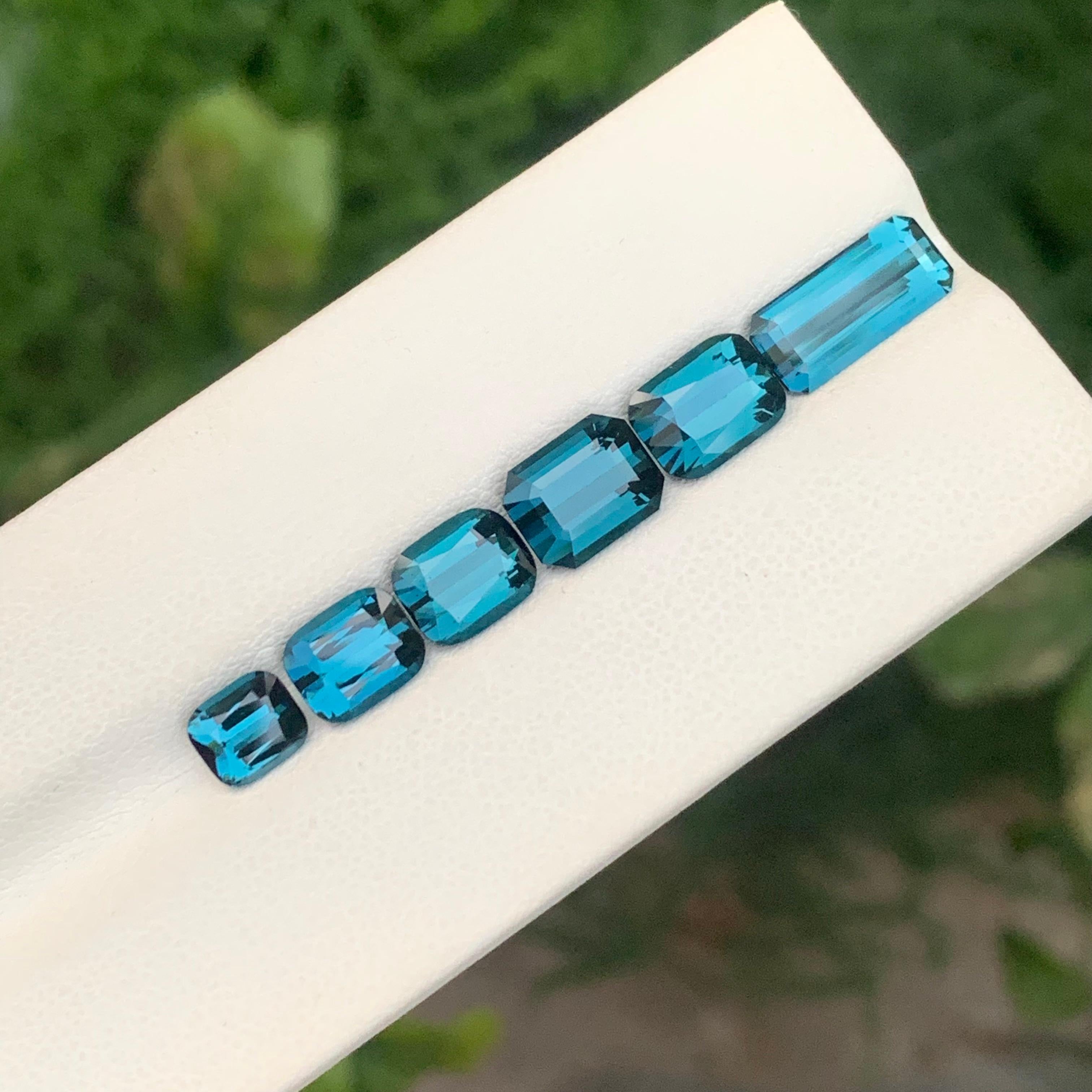 9.90 Carat Natural Loose Indicolite Tourmalines Lot Gemstones For Sale 5