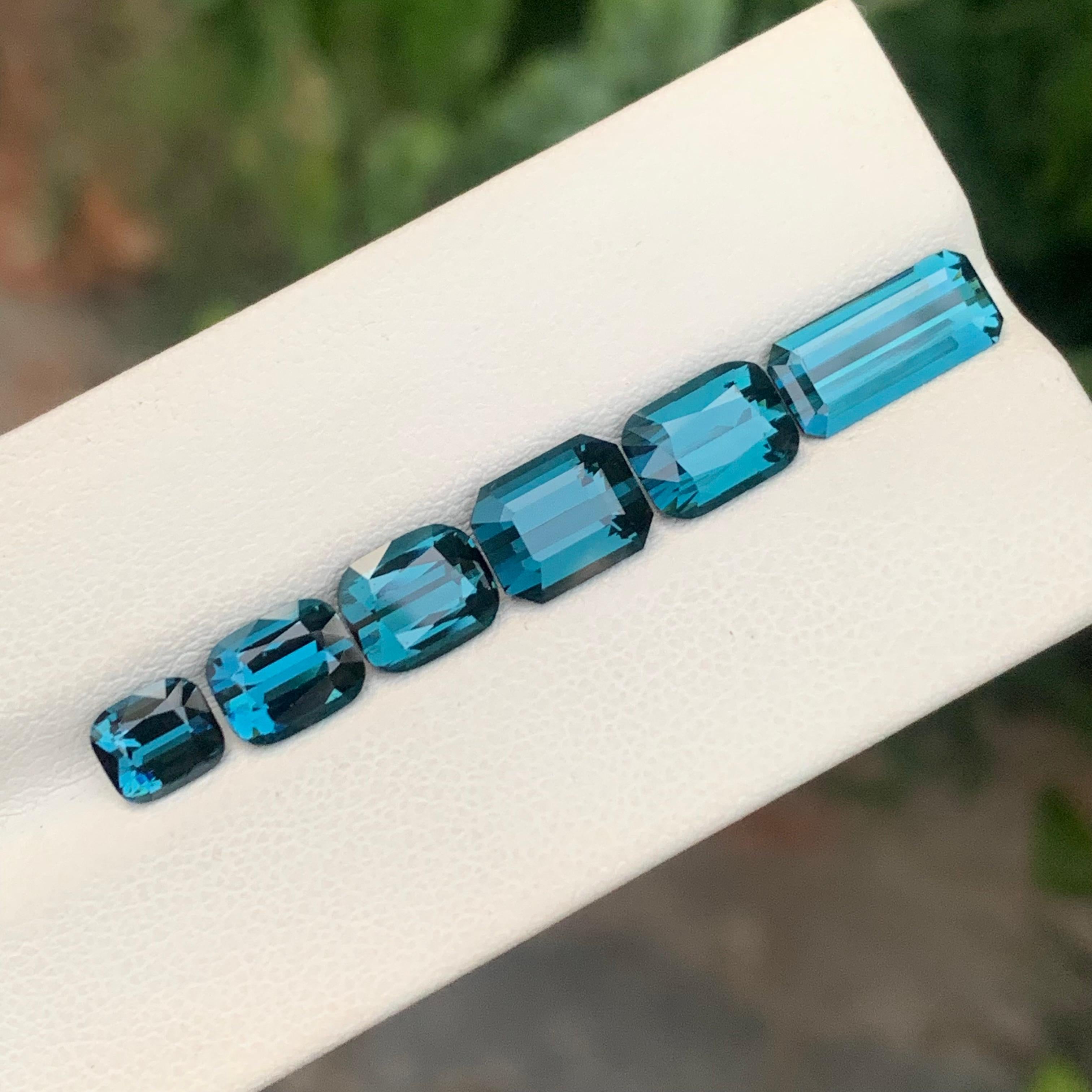 9.90 Carat Natural Loose Indicolite Tourmalines Lot Gemstones For Sale 1