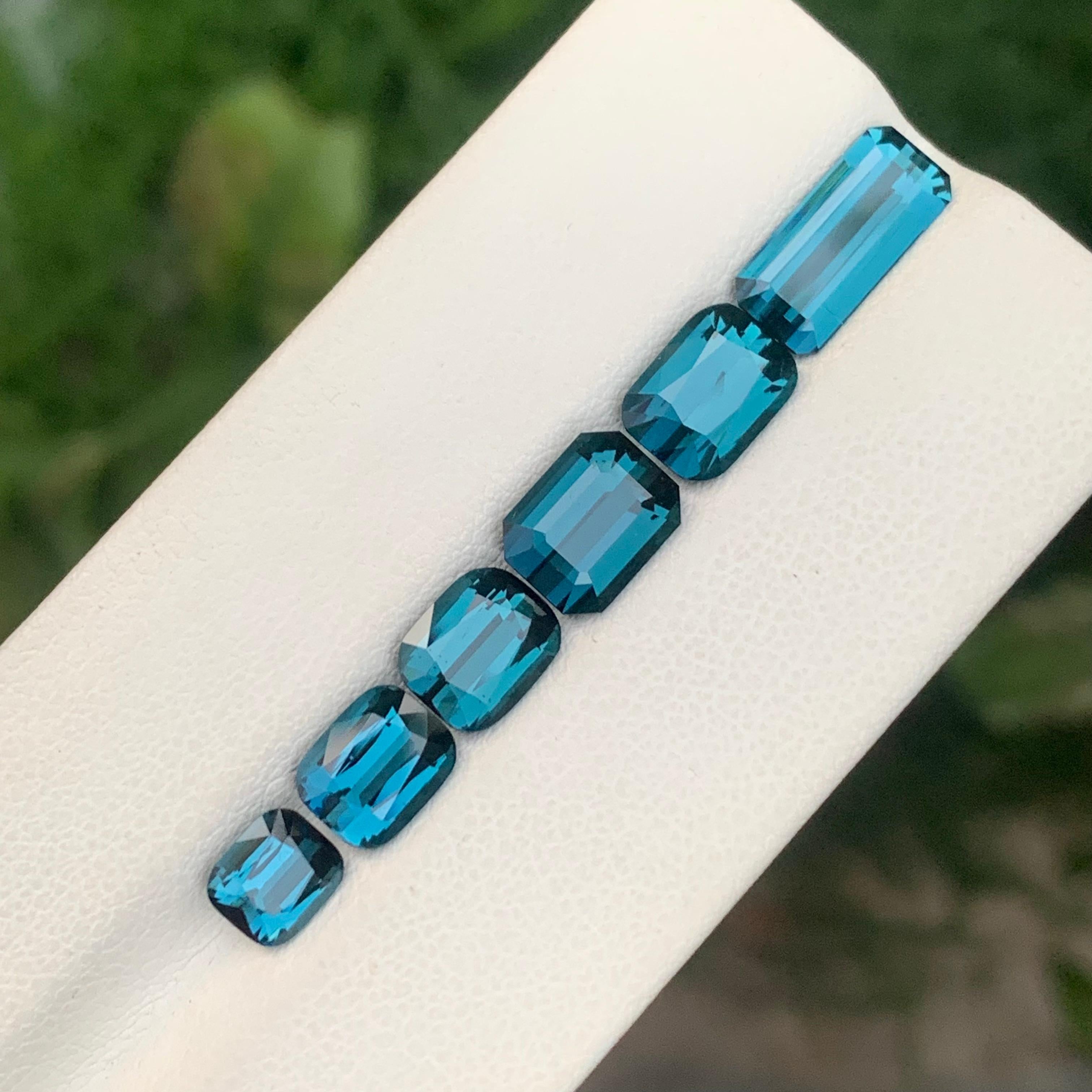 9.90 Carat Natural Loose Indicolite Tourmalines Lot Gemstones For Sale 2