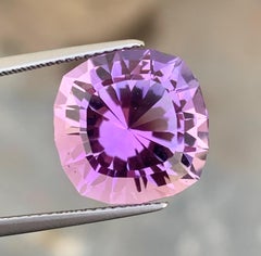 9.90 Carat Precision Cut Natural Faceted Amethyst from Brazil