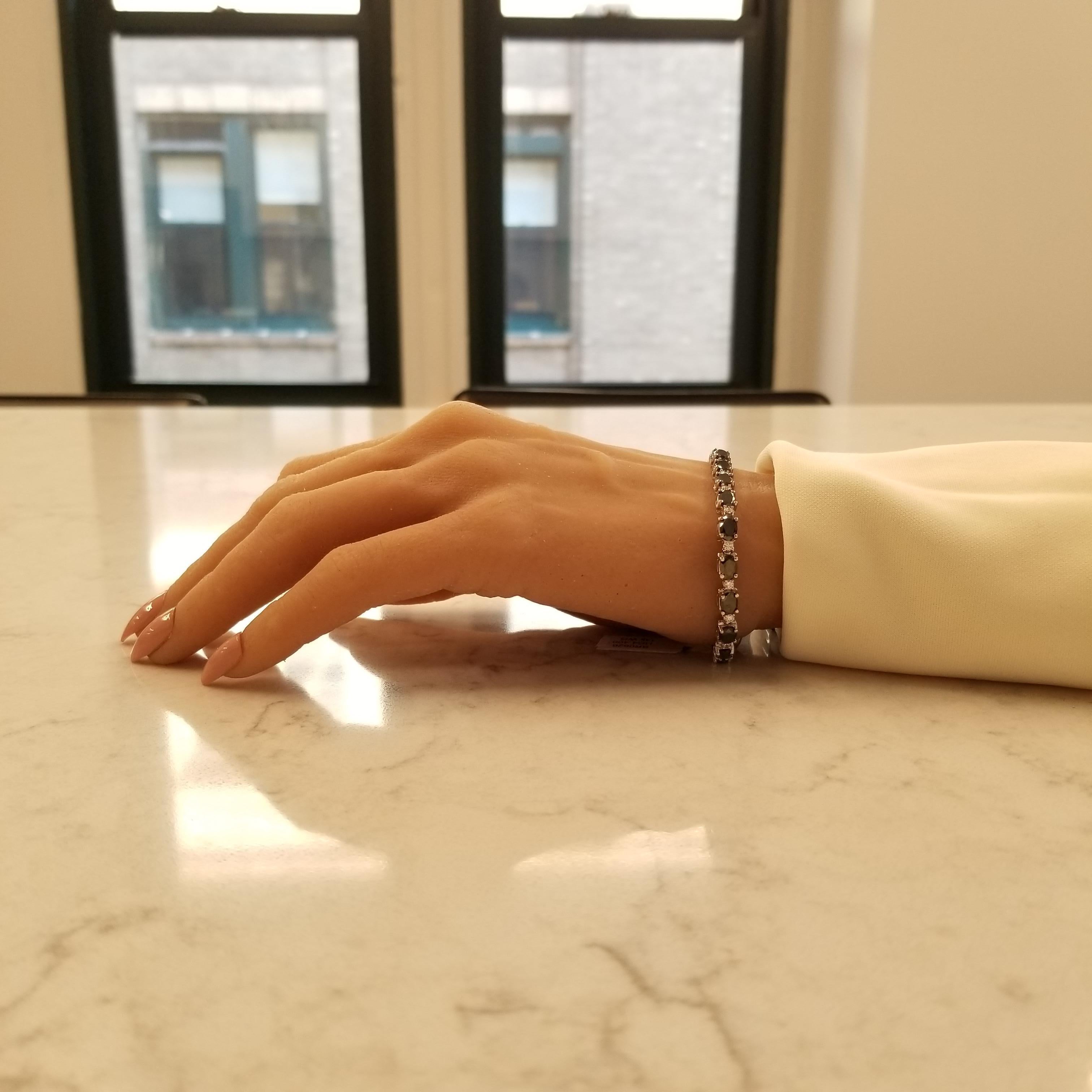 Black diamond bracelet 14 karat Clearance