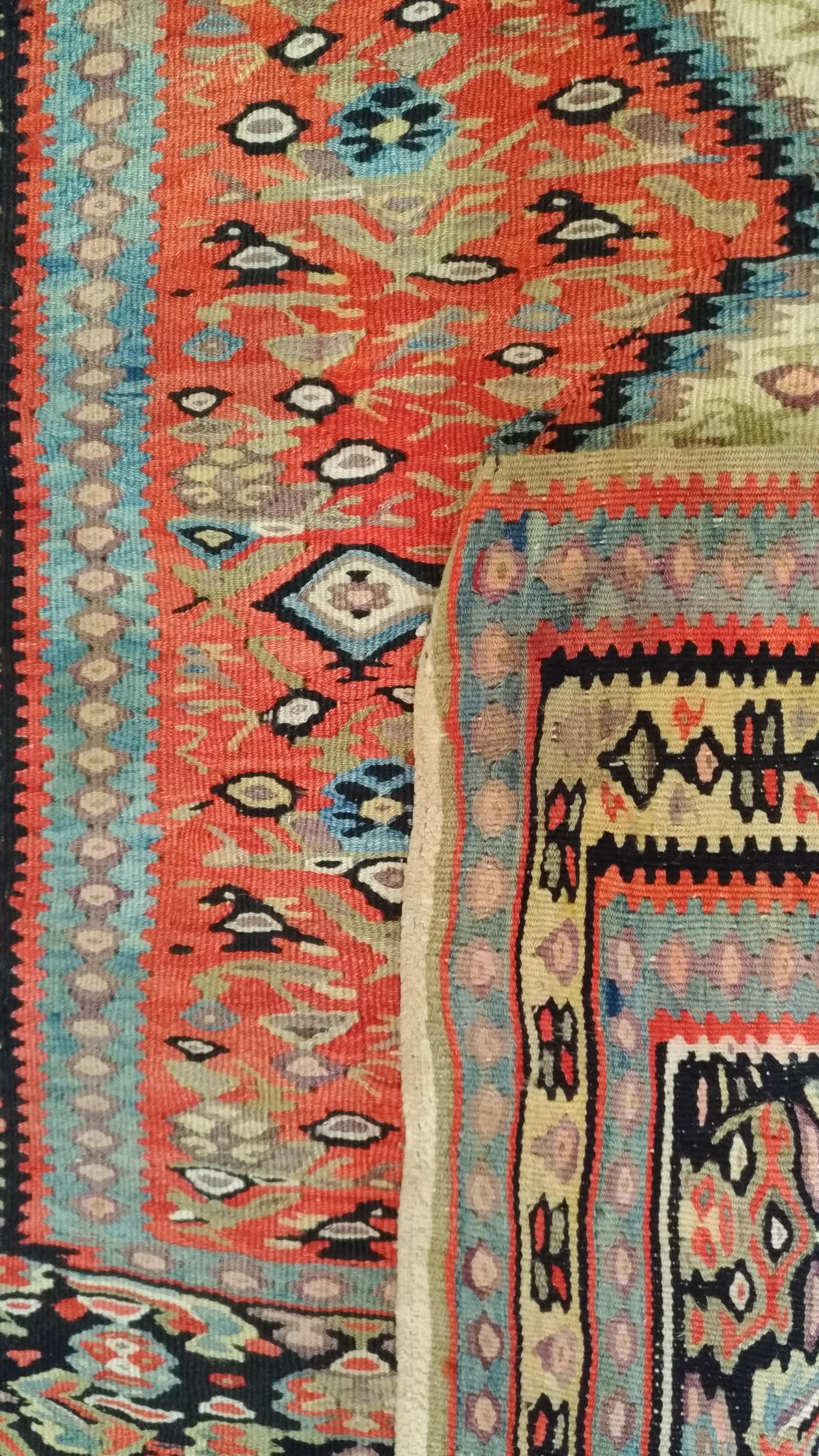 990 - Kilim Senneh, 19th Century In Excellent Condition For Sale In Paris, FR