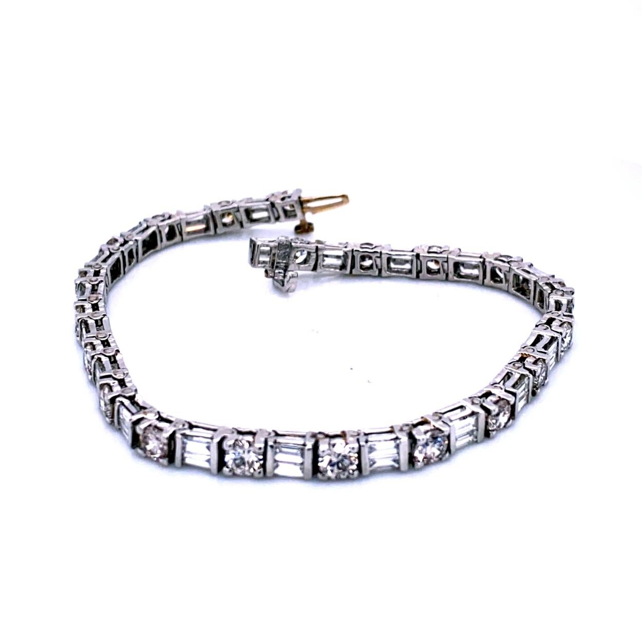 baguette diamond tennis bracelet
