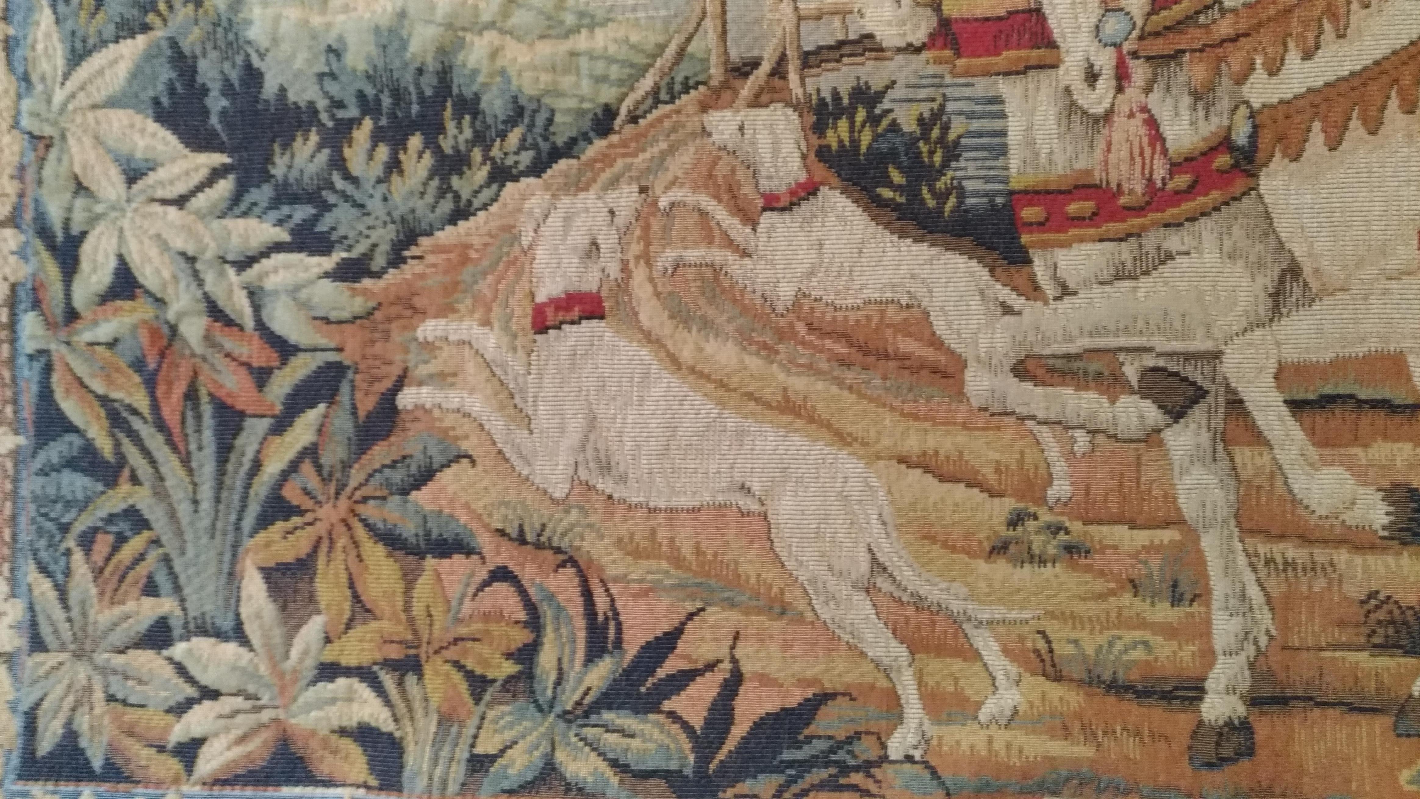 993 - Beautiful Vintage French Tapestry Jaquar For Sale 2