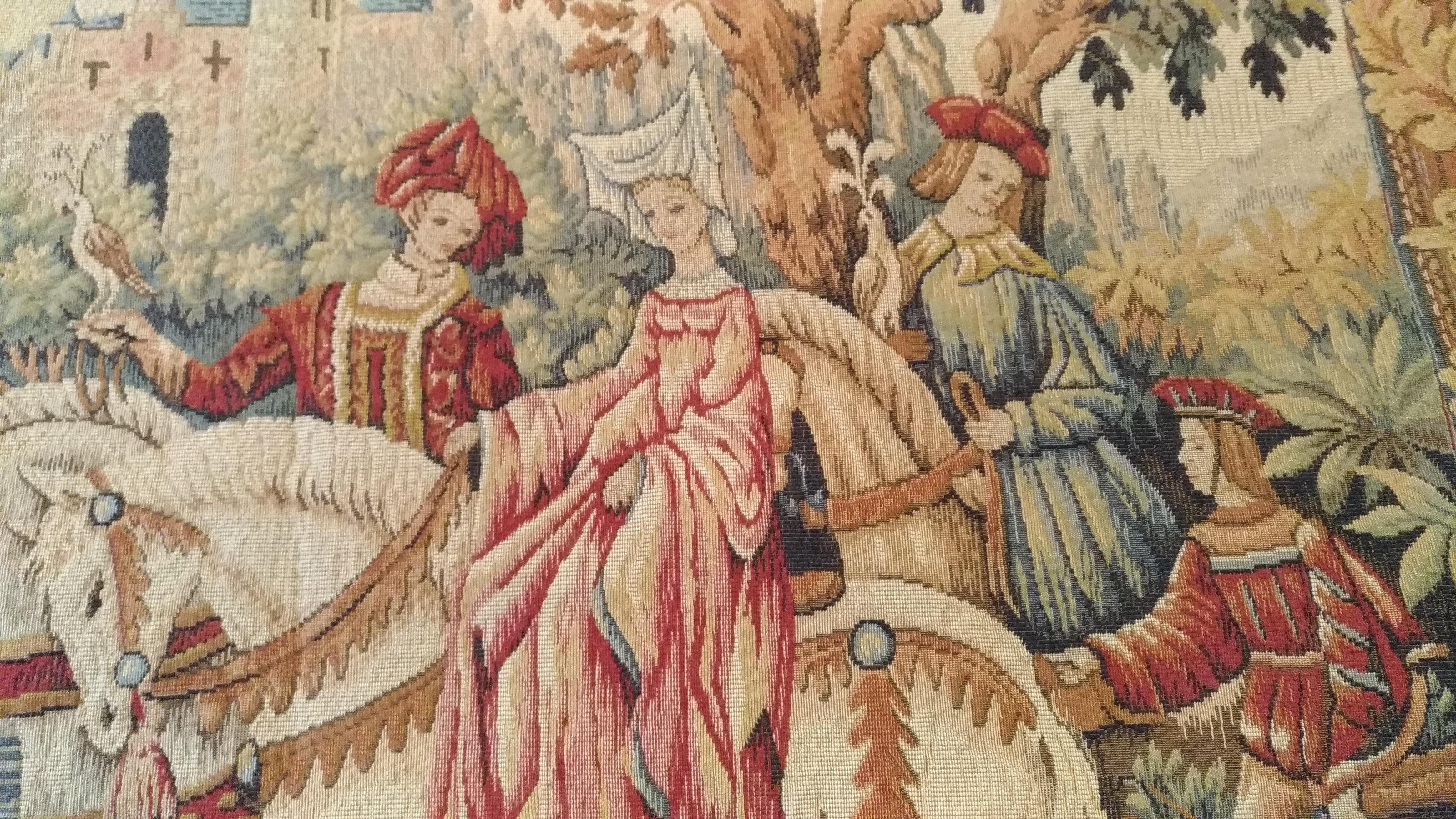 993 - Beautiful Vintage French Tapestry Jaquar For Sale 3