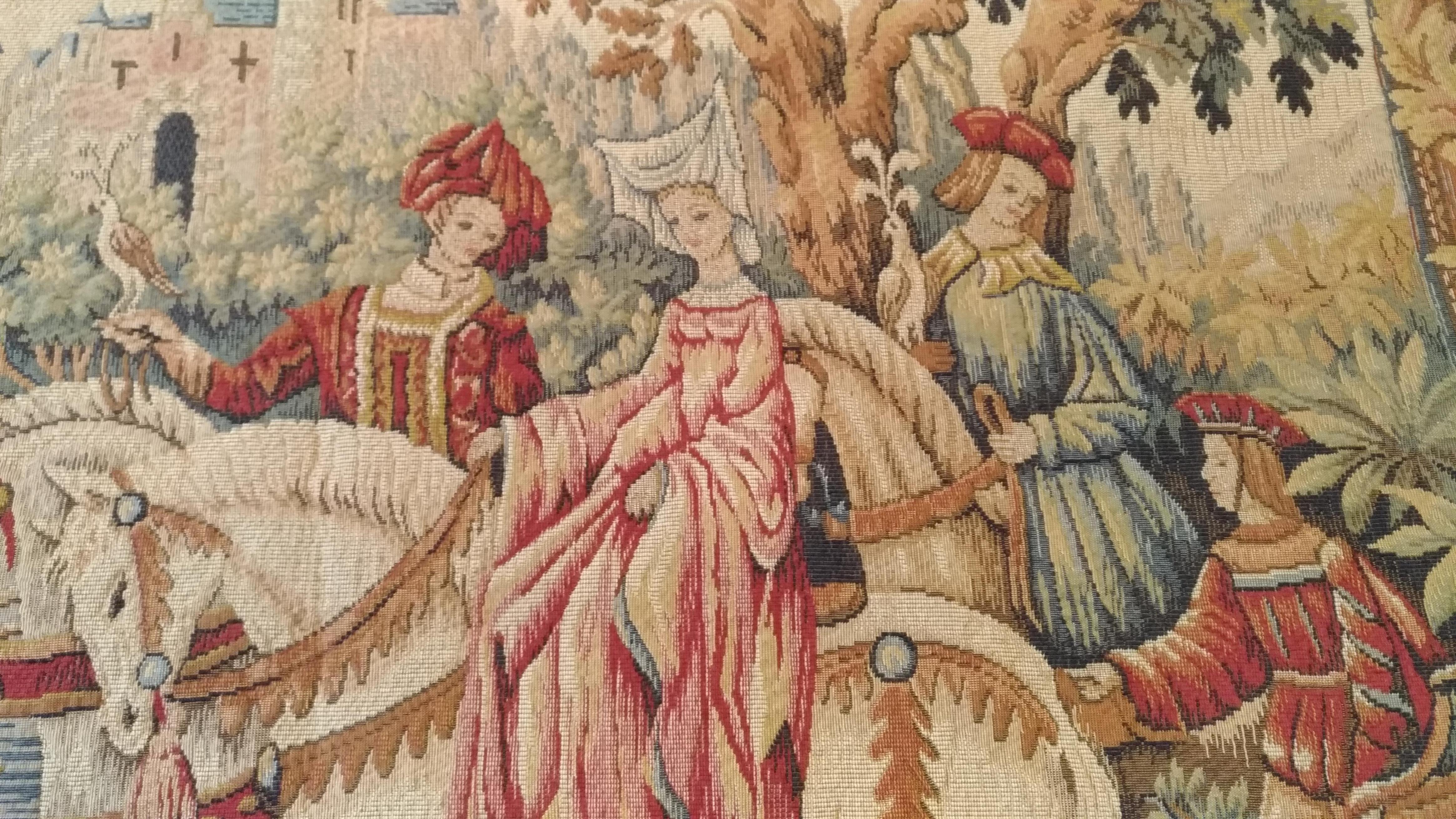 993 - Beautiful Vintage French Tapestry Jaquar In Excellent Condition For Sale In Paris, FR
