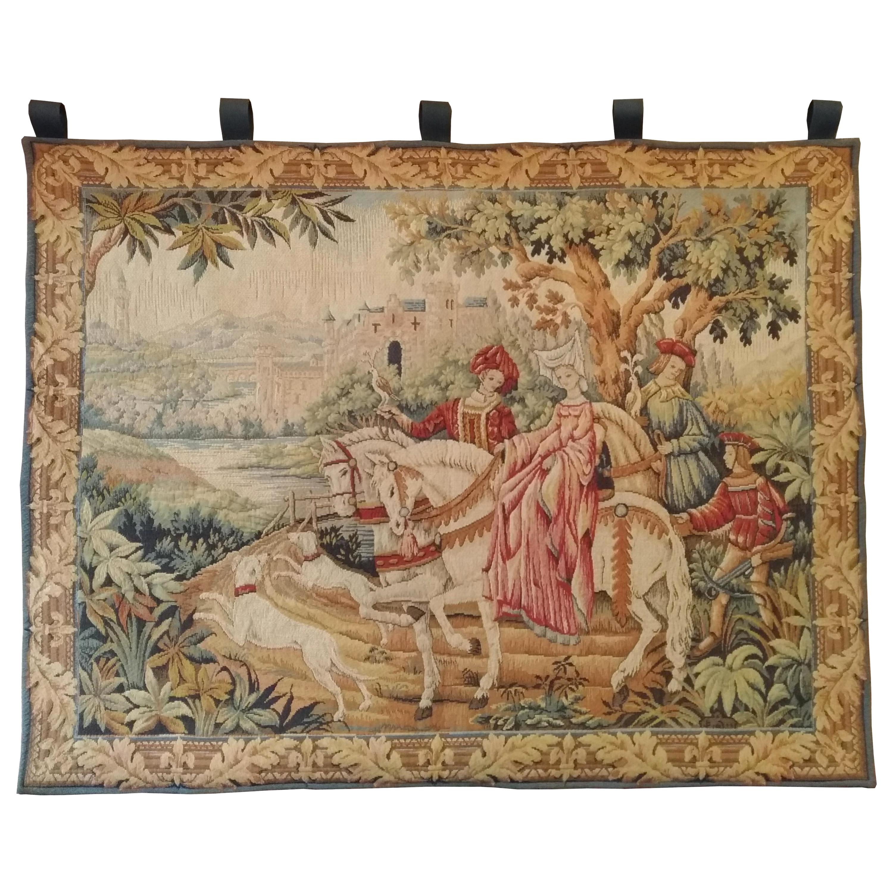 993 - Beautiful Vintage French Tapestry Jaquar For Sale