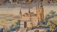 994 - Magnificent Jaquar Tapestry Vintage Aubusson Style Medieval Design
