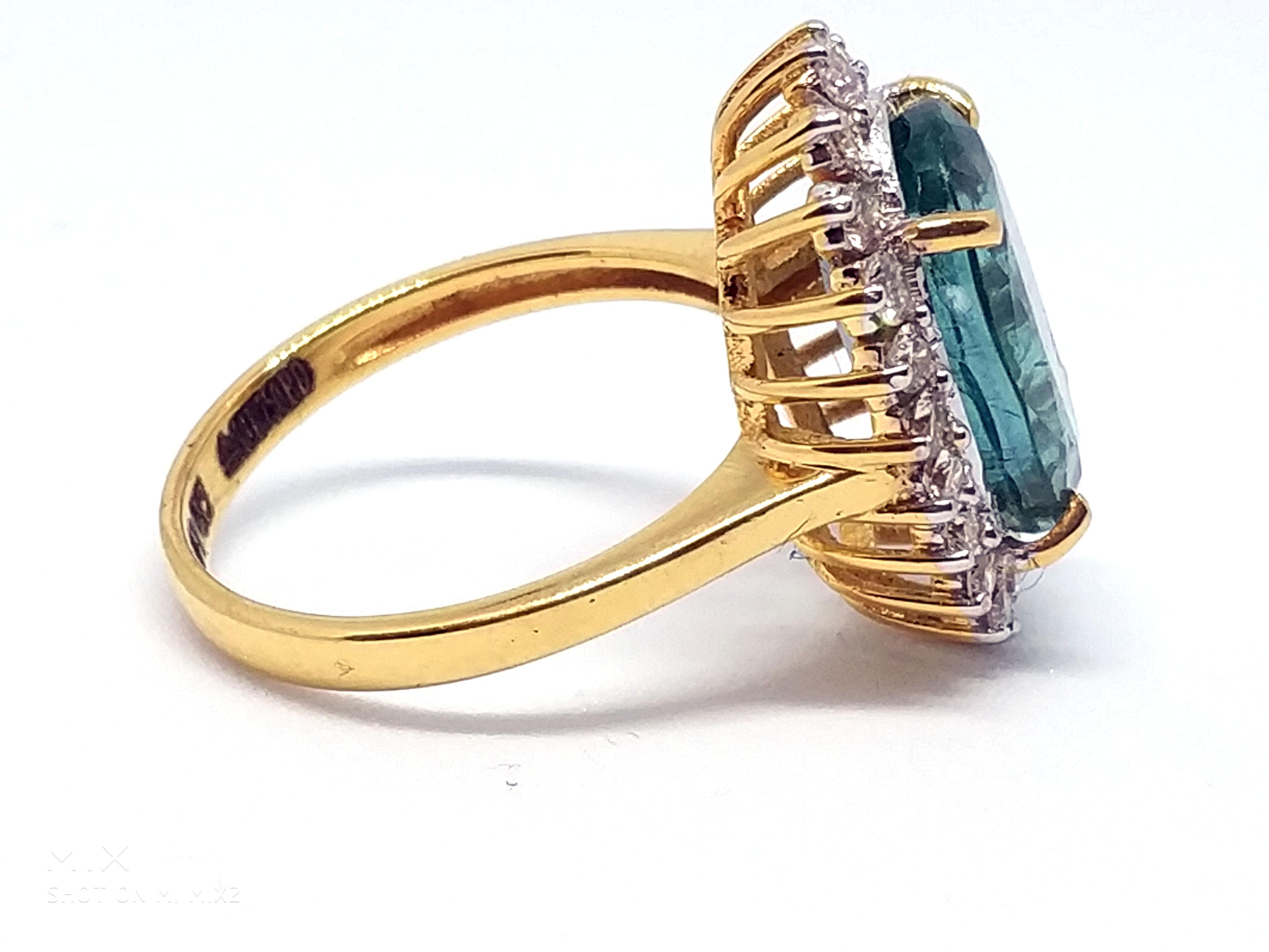 Emerald Cut 9.95 Carat Emerald and Diamond Ring For Sale