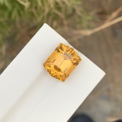 9.95 Carat Natural Loose Citrine Hexagon Cut Gem For Jewellery Making