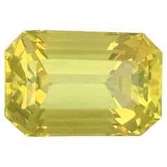 9.95 Carat Natural Loose Lemon Quartz Emerald Shape Gemstone