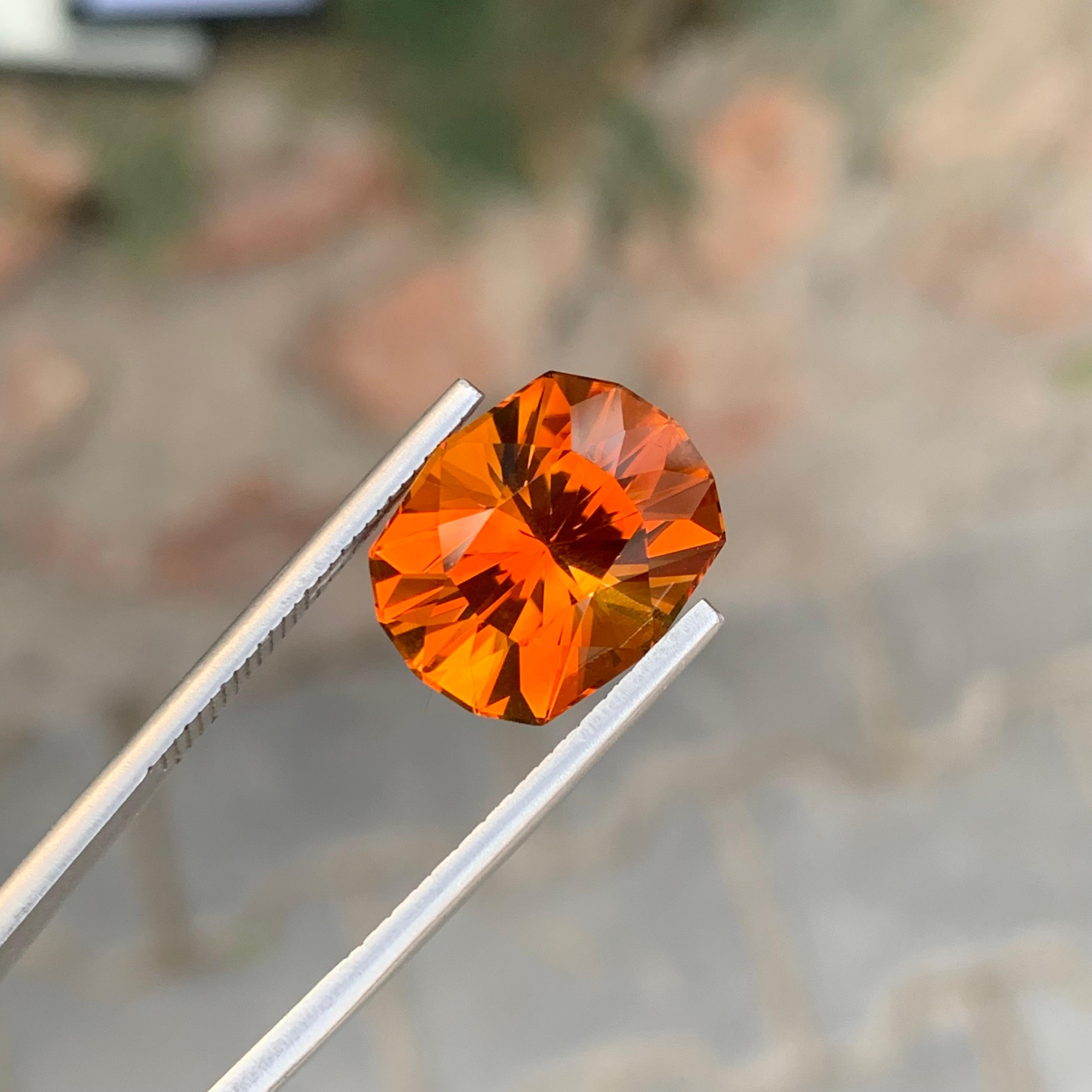 9.95 Quilates Gema Natural Suelta de Citrino de Madeira en Forma de Cojín en venta 6