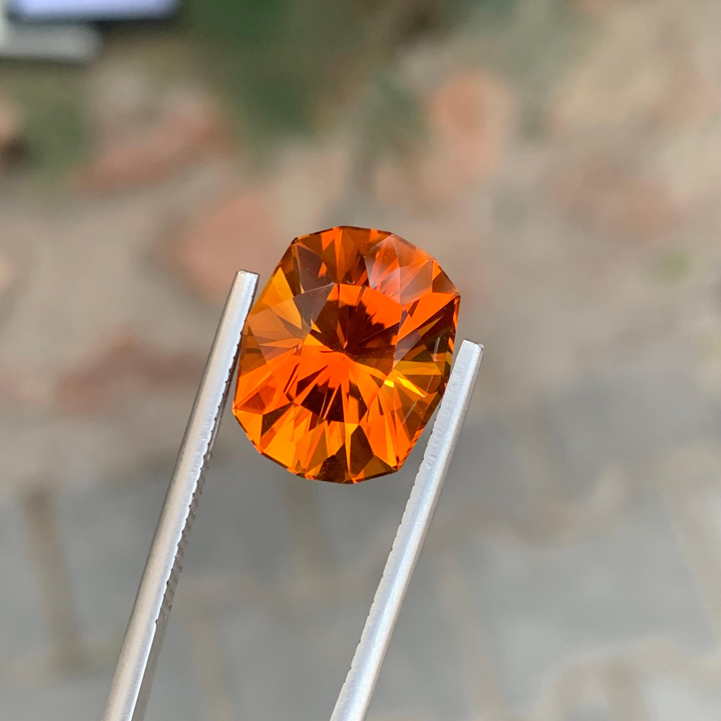 9.95 Quilates Gema Natural Suelta de Citrino de Madeira en Forma de Cojín en venta 7