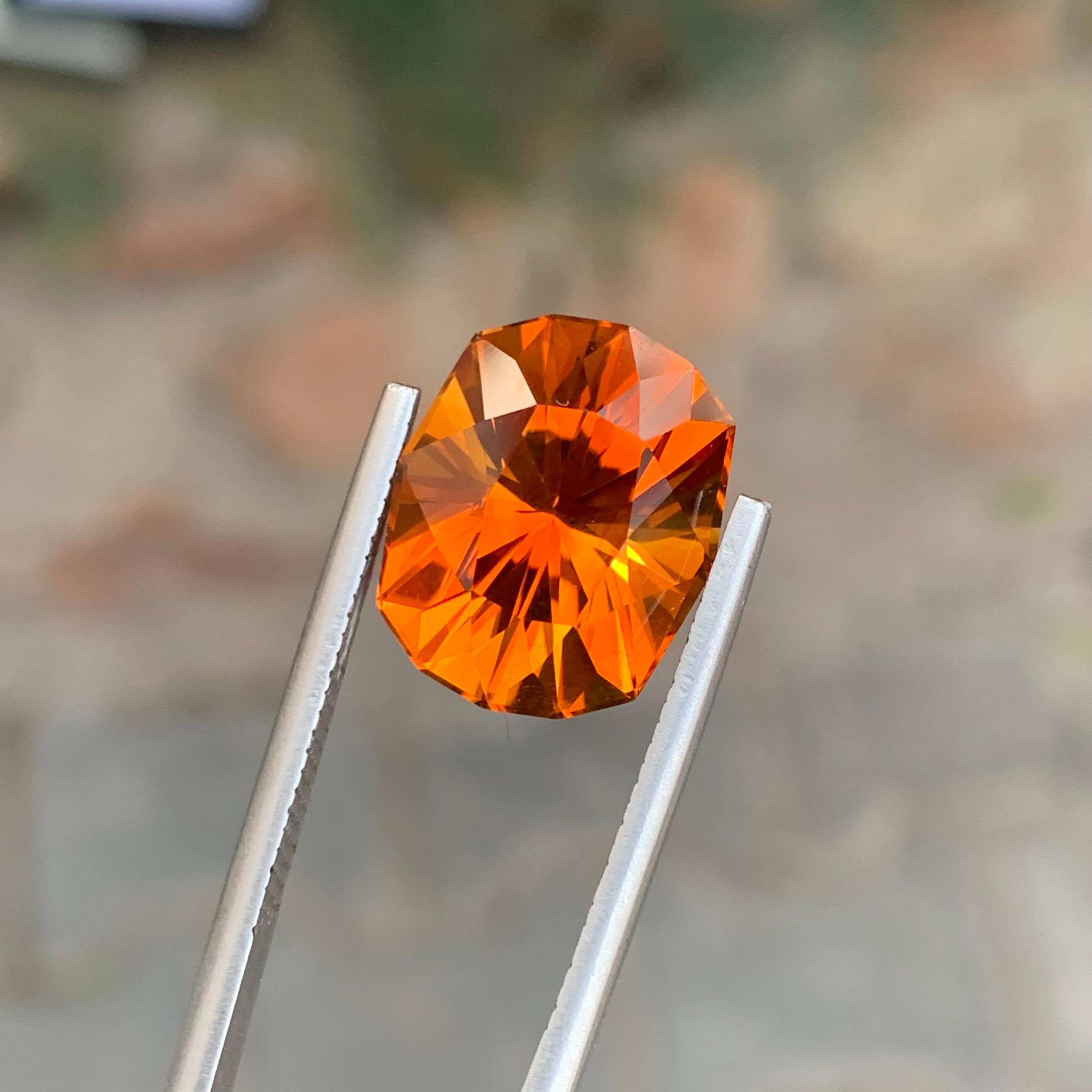 9.95 Quilates Gema Natural Suelta de Citrino de Madeira en Forma de Cojín Artes y manualidades en venta