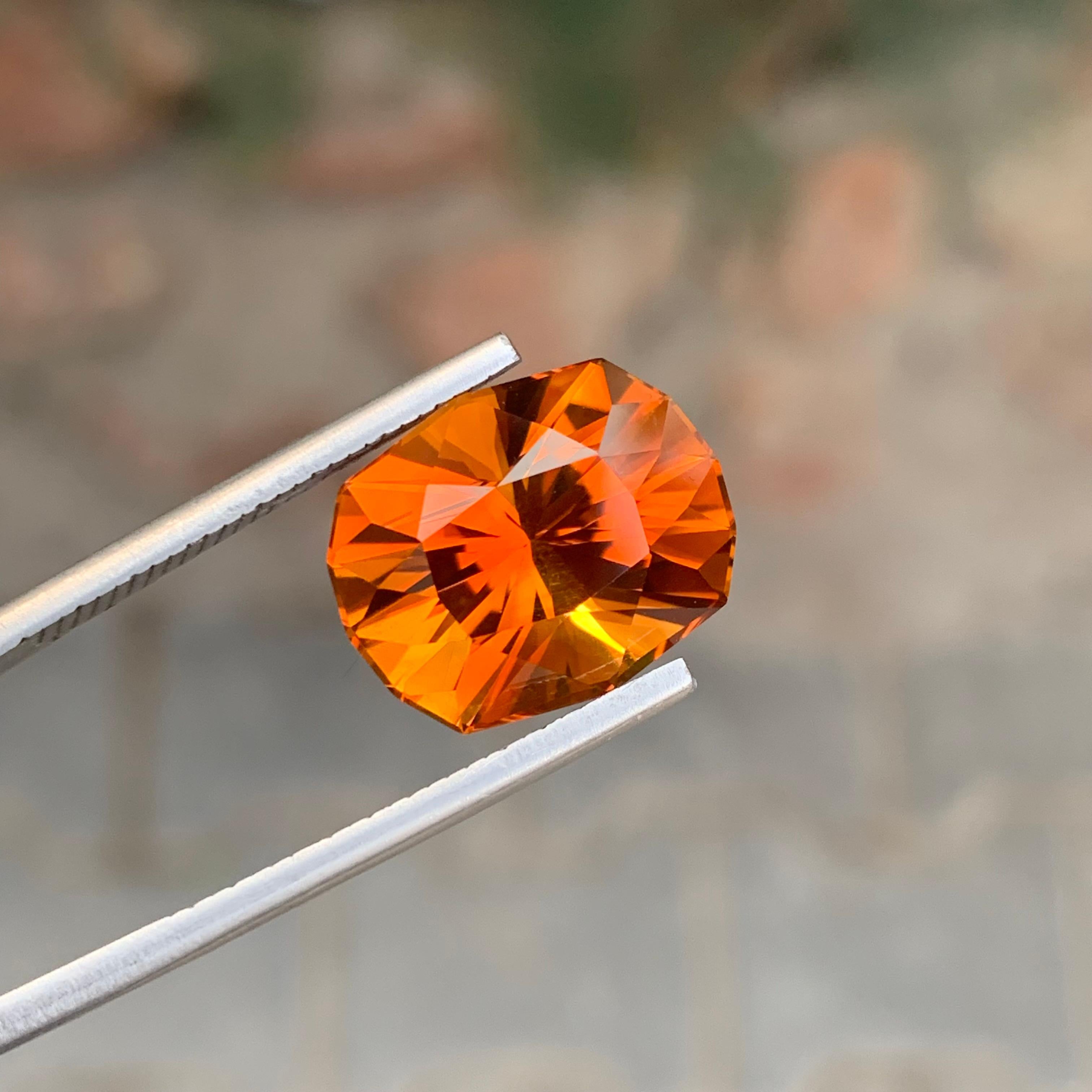 9.95 Quilates Gema Natural Suelta de Citrino de Madeira en Forma de Cojín Corte cojín en venta