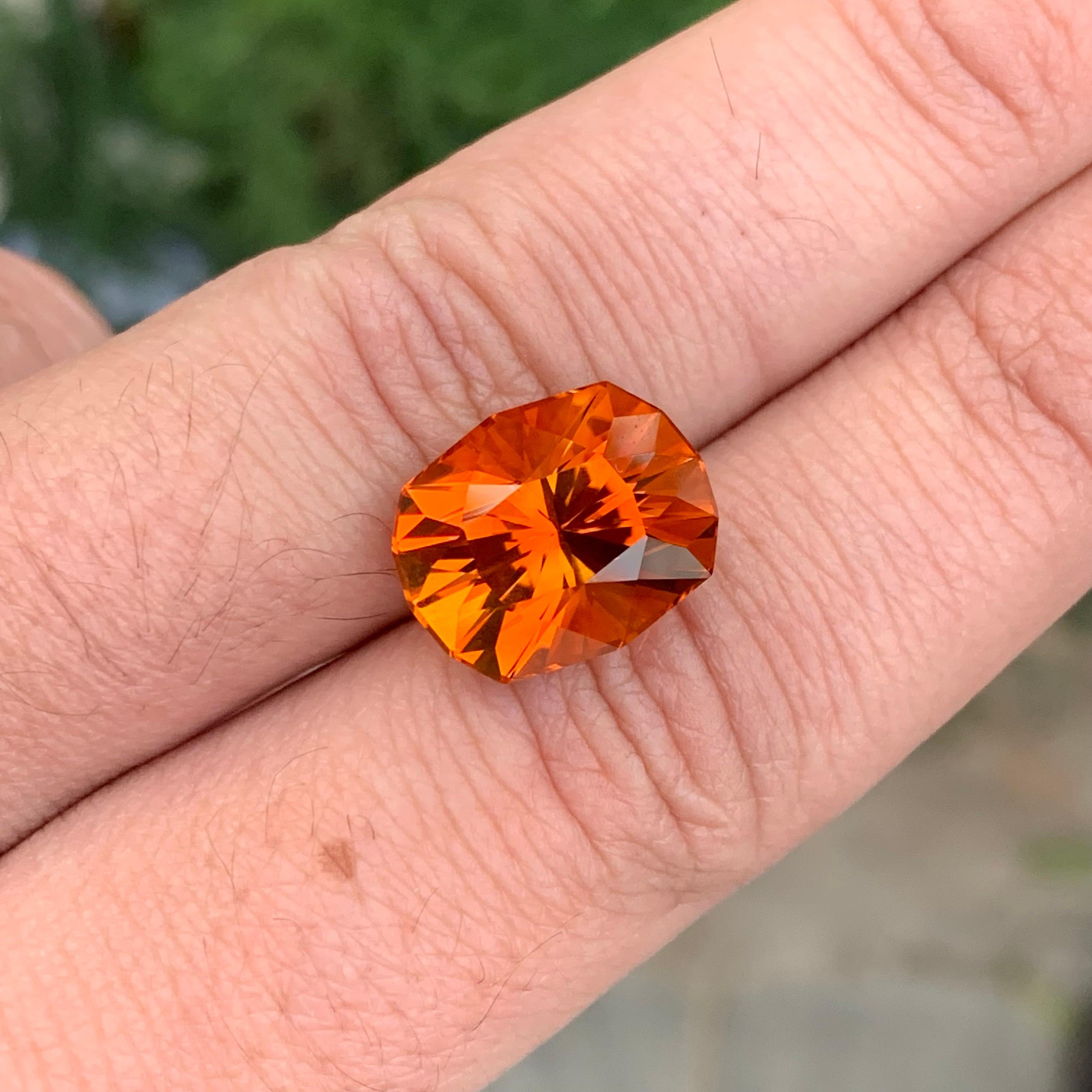 9.95 Quilates Gema Natural Suelta de Citrino de Madeira en Forma de Cojín en venta 3