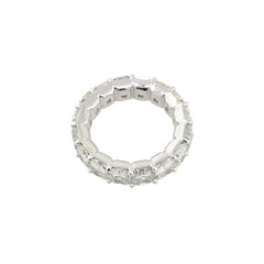 Natural 9.95 Carat Radiant Cut Diamond 18-Karat Eternity Band In Stock
