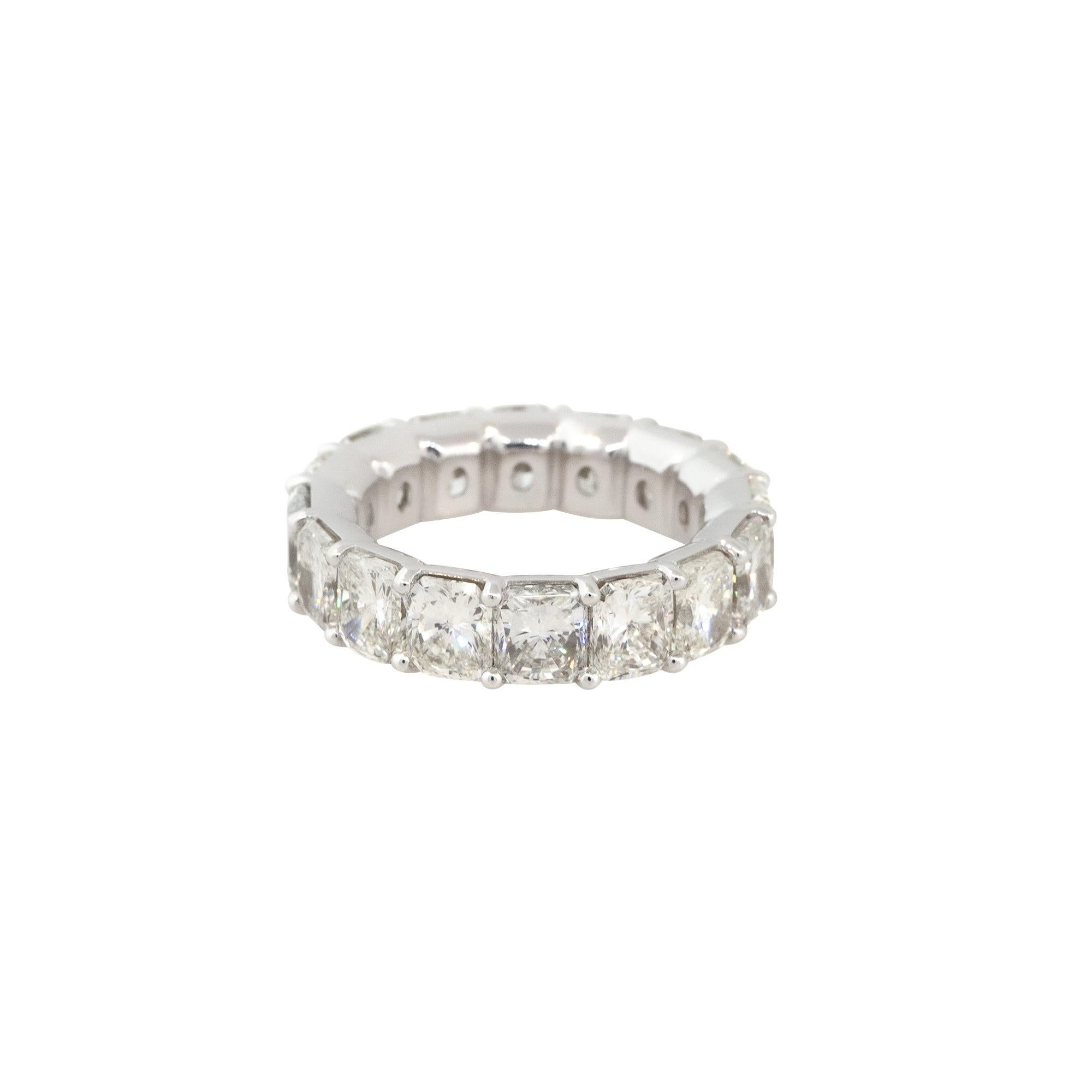Bracelet éternité en diamant radiant de 9,95 carats 18 carats en stock Excellent état - En vente à Boca Raton, FL