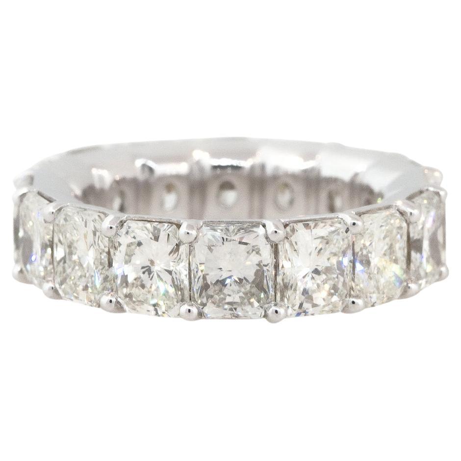 Bracelet éternité en diamant radiant de 9,95 carats 18 carats en stock en vente