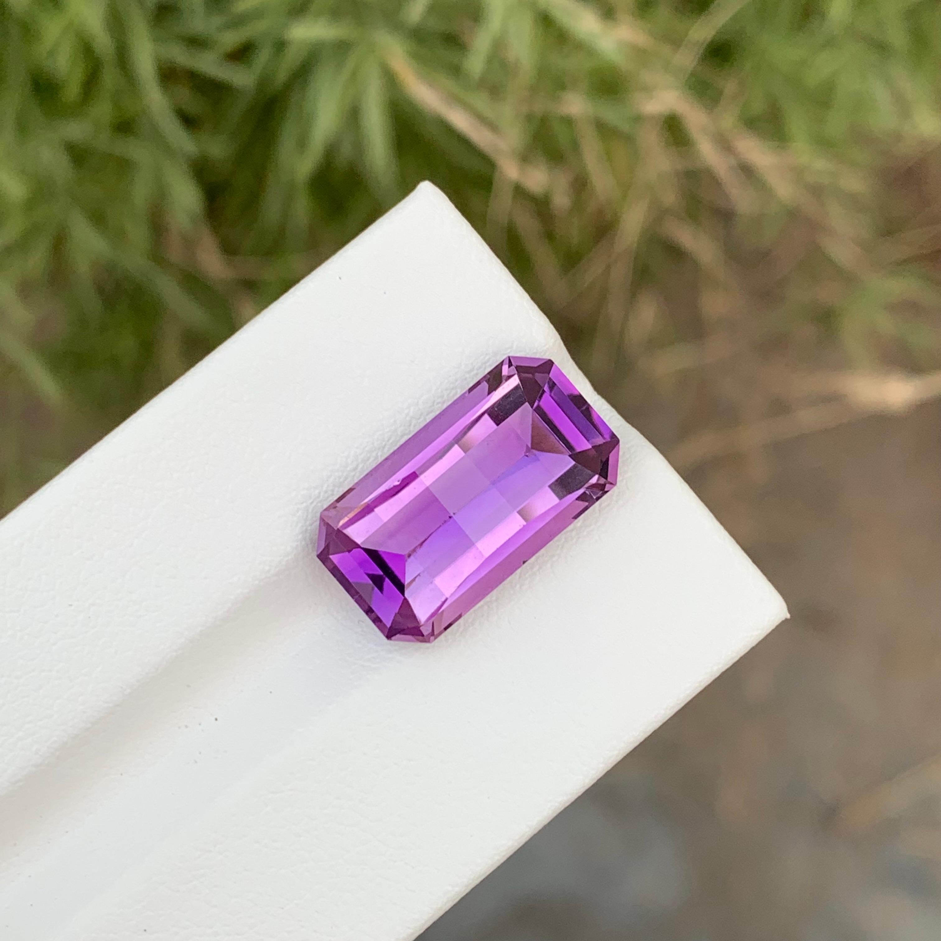 9.95 Carats Natural Loose Amethyst Pixelated Cut Gem For Necklace  For Sale 3