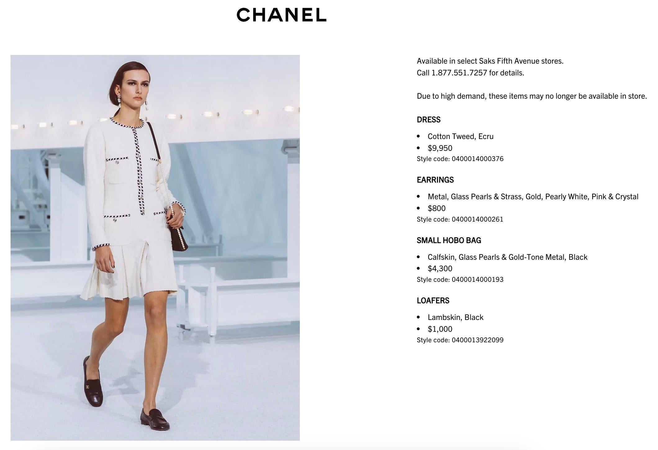 $9950 Chanel Spring/Summer 2021 White Black Tweed 21P Mini Dress 3