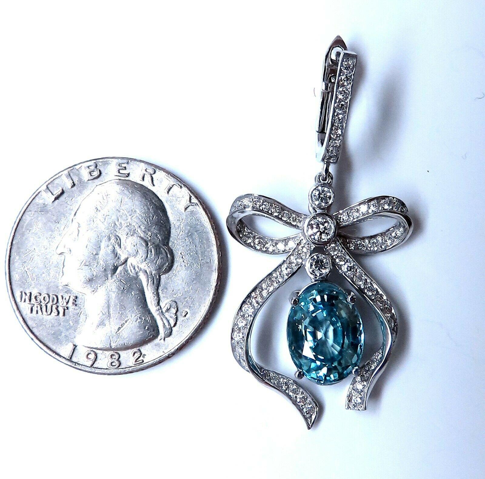blue ribbon earrings