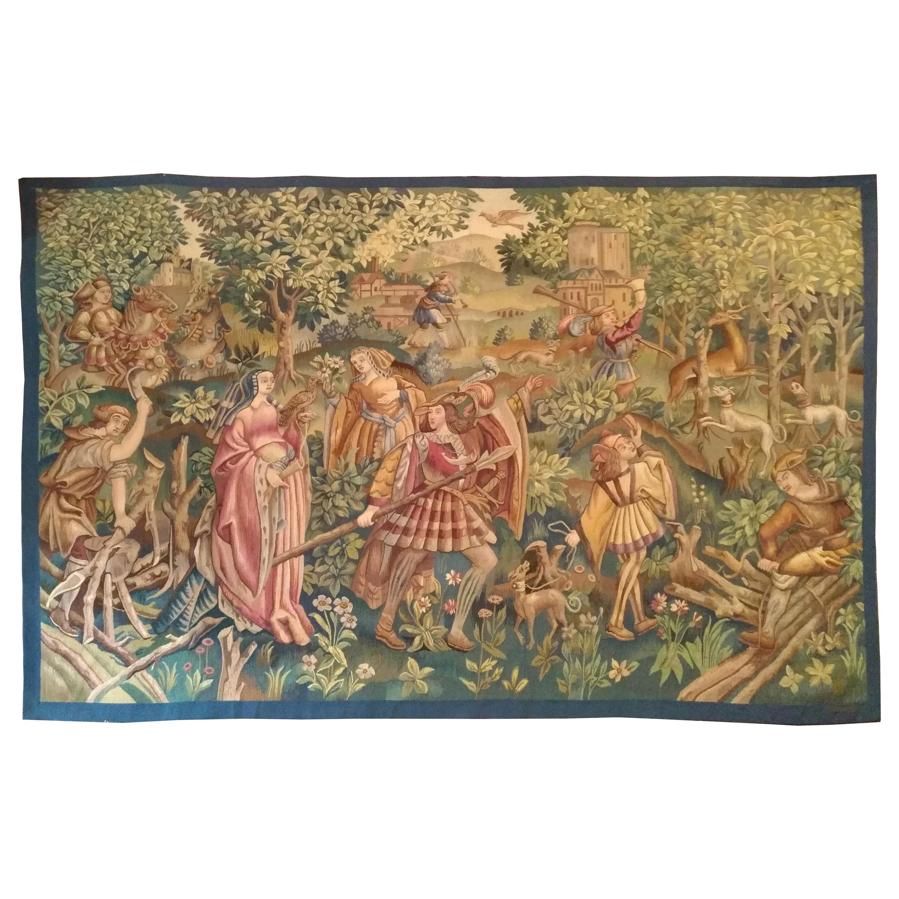 A Vintage Tapestry with Medieval Themes at 1stDibs