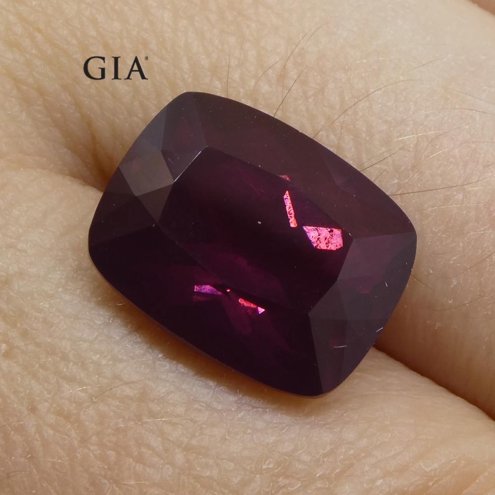 9.98ct Cushion Purple-Red Spinel GIA Certified Tanzania In New Condition For Sale In Toronto, Ontario