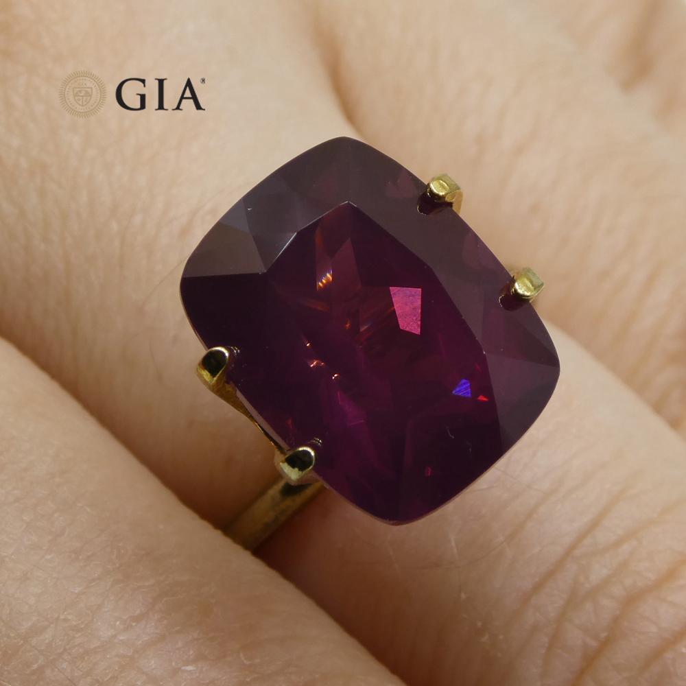 9.98ct Cushion Purple-Red Spinel GIA Certified Tanzania For Sale 4