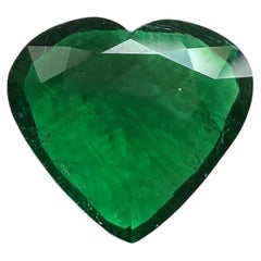 9.99 Carats Heart Shape Emerald Cut Stone