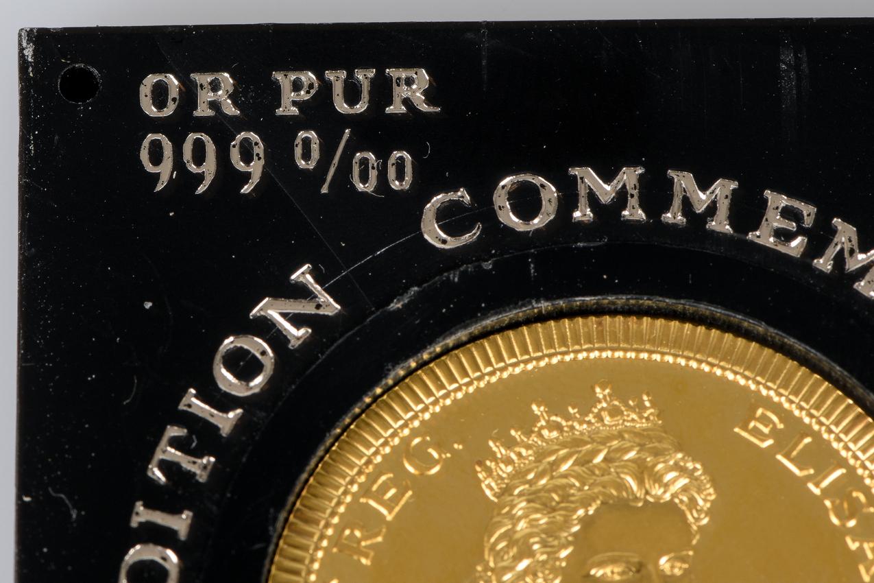 999-Tausendstel-Goldmünze mit dem Bildnis von Maria Theresia und Kaiserin Elisa für Damen oder Herren im Angebot