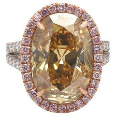 9.99ct Fancy Deep Brown-Yellow Oval Diamond GIA