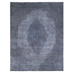 9'9 "x12'7" Gris Escarcha Vintage Tabriz Lana Anudada a Mano Limpia Alfombra Oriental Desgastada