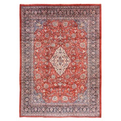 9'9 "x13'1" Rouge Semi-Antique Persan Sarouk Mahal Full Pile Hand Knots Rugs