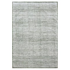 9'9 "x13'10" White & Green Oxidized Grass Design Tappeto orientale in lana annodato a mano