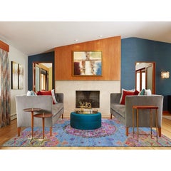 9'9"x13'8" Sari Silk and Textured Wool Colorful Maharaja Design Hand Knotted Rug