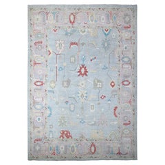 9'9"x13'9" Medium Gray Natural Dyes Faded Angora Oushak Oriental Rug