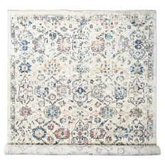 9'9 "x14' Ivoire Pure Laine Noué à la Main Supple Mahal Design Tapis d'Orient