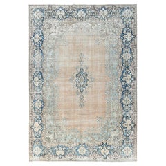 9
9"x14
Light Brown Vintage Persian Kerman Hand Knotted Soft Wool Oriental Rug