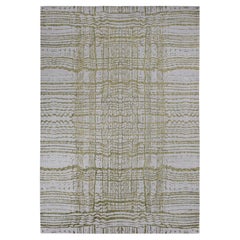 9'9"x14'2" Flint Gray Modern Fine Jacquard Hand Loomed Wool and Silk Rug