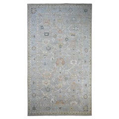 9'9"x17'3" Gray Afghan Angora Oushak Hand Knotted Wool Runner Oriental Rug