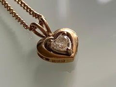 9ct 375 Gold 0.3 carat heart diamond Necklace
