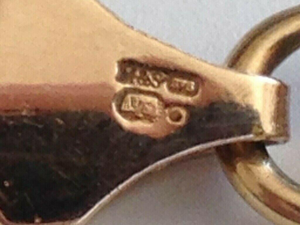 9 Karat 375 Gold Große Chunky Link Halskette für Damen oder Herren im Angebot