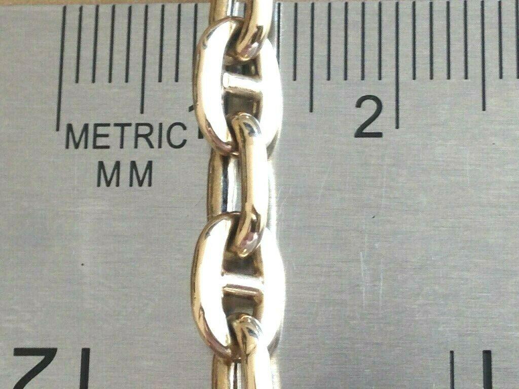 9 Karat 375 Gold Große Chunky Link Halskette im Angebot 2