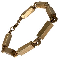 9ct 375 Gold Antique Block Bracelet