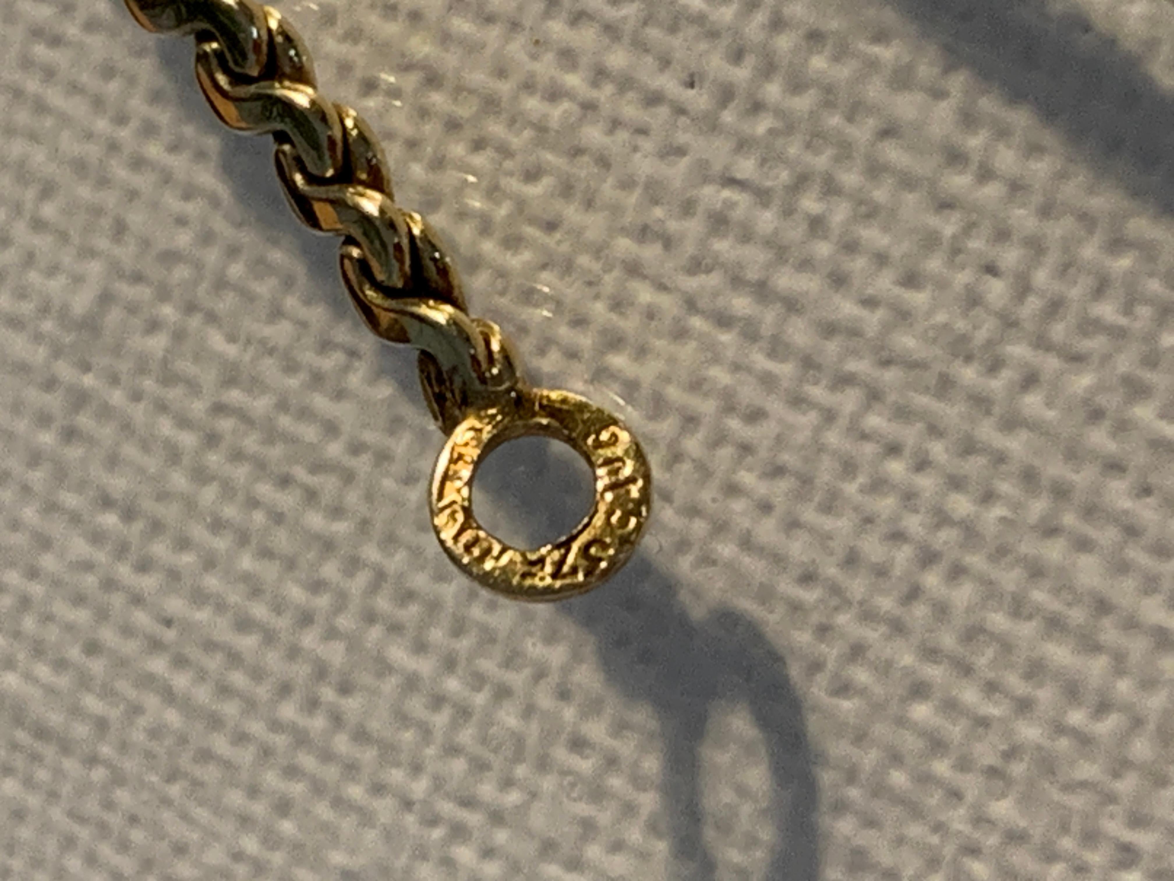 9ct 375 Gold 0.84 Carat Diamond Necklace For Sale 6