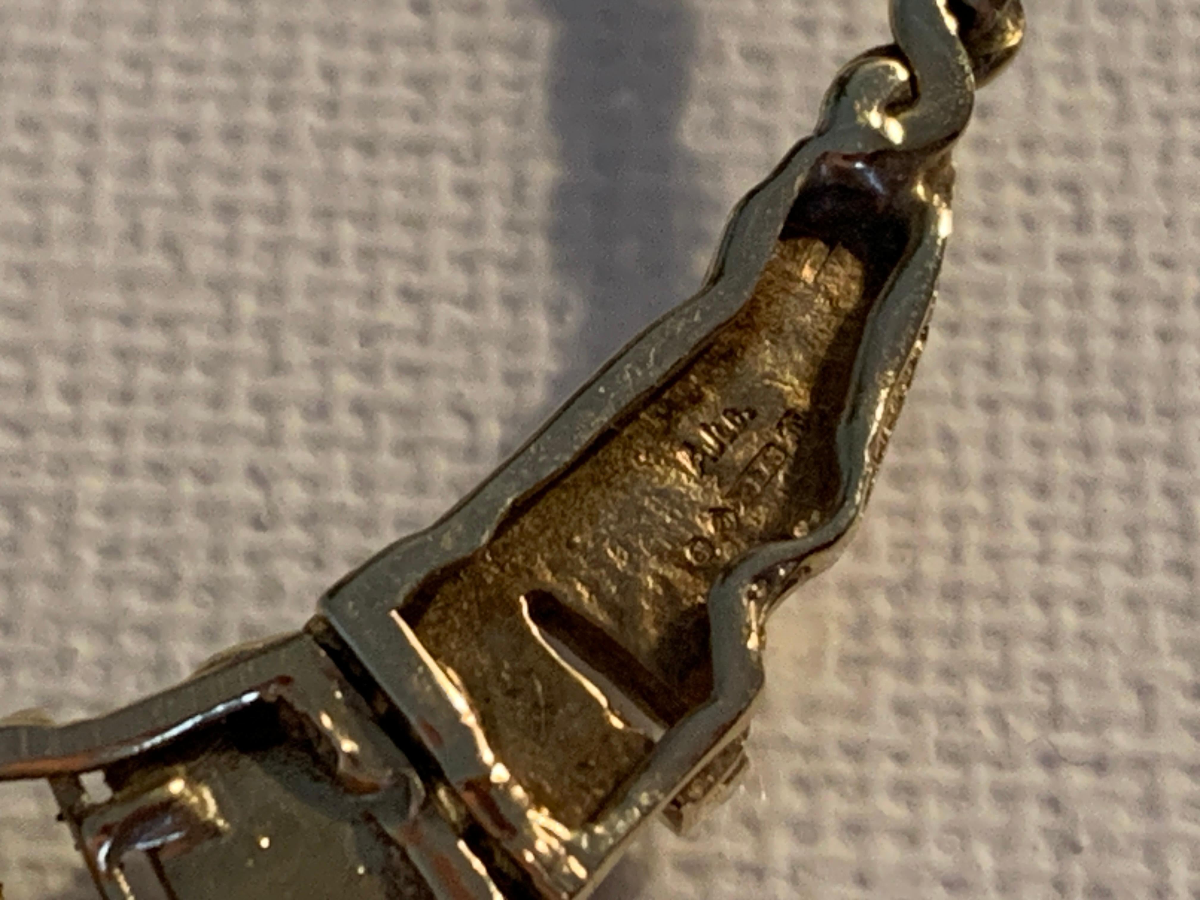 9ct 375 Gold 0.84 Carat Diamond Necklace For Sale 8