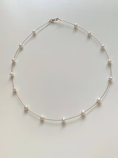 9ct 375 Gold Cultured Freshwater Pearl Choker Necklace