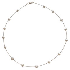 Collar tipo gargantilla de oro de 9 quilates (375) con perlas de agua dulce cultivadas