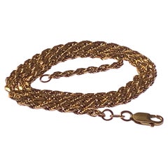 9ct 375 Gold Diamond Cut Link Rope Chain